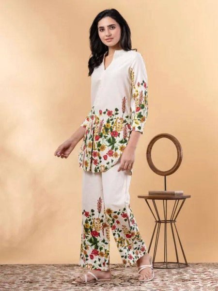 Premium Summer Cotton Silk Co ord Set with Vibrant Floral Prints Factory Rate CO ORD Sets