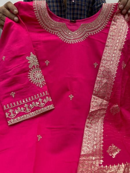 Premium Three Set Kurti With Bottom and Dupatta  3 Piece Kurti Set