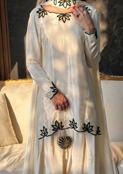 Premium White Embroidered Farshi Suit for Wedding and Festive Wear Ready To Wear Collection