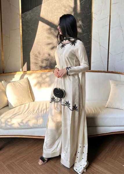 Premium White Embroidered Farshi Suit for Wedding and Festive Wear Ready To Wear Collection