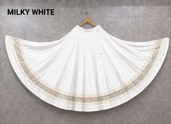Premium White Kali Navratri Lehenga with Gold Gota Patti Work for Traditional Events Navratri Lehnega Choli