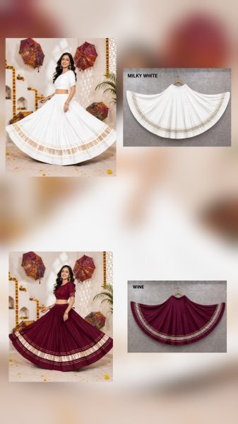 Premium White Kali Navratri Lehenga with Gold Gota Patti Work for Traditional Events Navratri Lehnega Choli