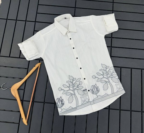 Premium White Linen Shirt for Men Office and Casual Wear Mens Shirt