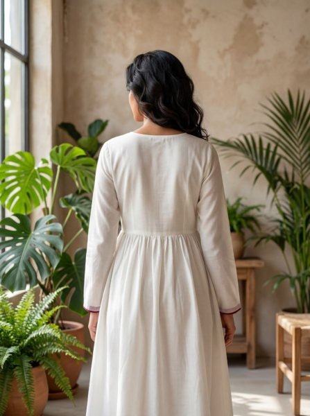 Premium White Silk Outfit with Fancy Neck Design for Festive Wear CO ORD Sets