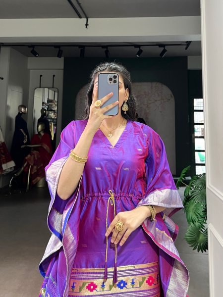 Premium Women s Kaftan in Jacquard Fabric   Festive   Casual Wear Kaftan 