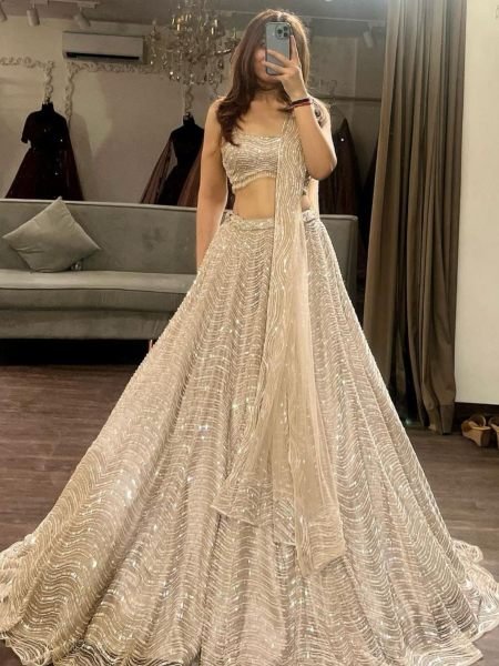 Premiums Heavy Organza Silk Lehenga Choli With Sequence Work  Designer Lehenga Choli