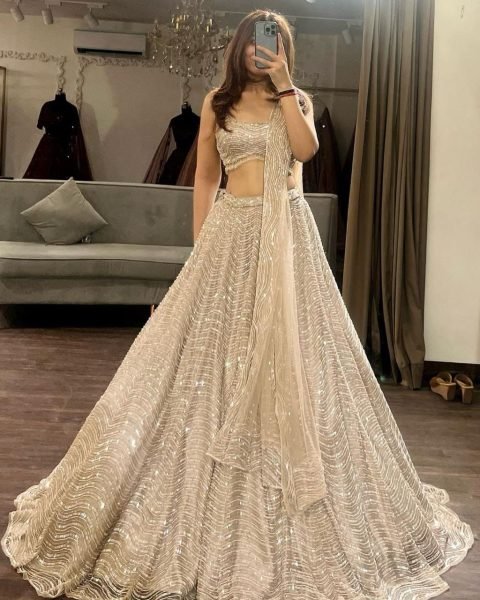 Premiums Heavy Organza Silk Lehenga Choli With Sequence Work  Designer Lehenga Choli