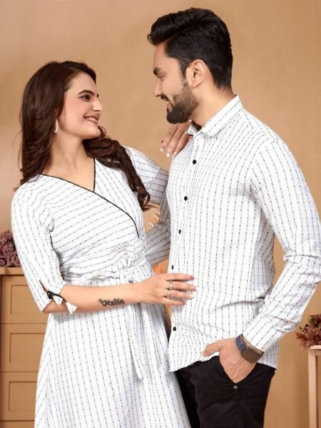 Presenting For Couple Mens Shirt Female Tunic Combo Couple Combo collection 