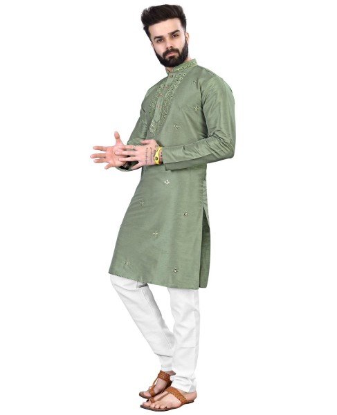 Presenting Men s Traditional wear mirror work  Kurta pant Kurta Pajama Wholesale
