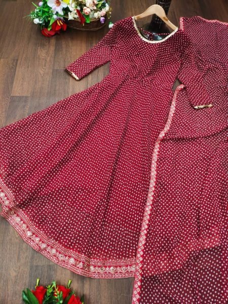 Presenting New Anarkali Georgette Gown With Fully Flair  Anarkali Kurtis 