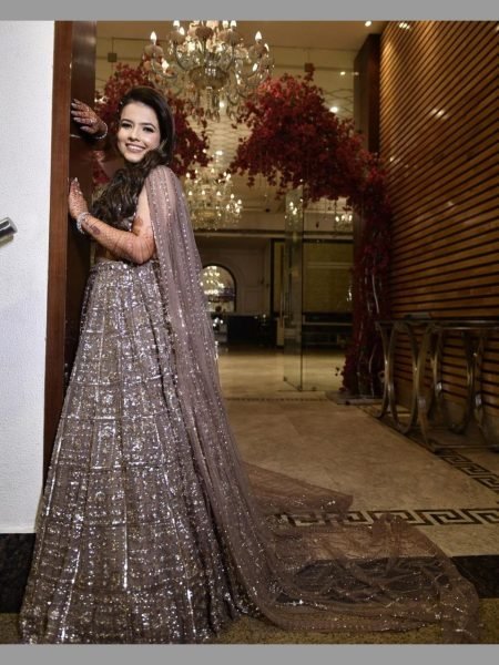 Presenting New Beautiful Net Fabric Golden Color Latest Lehenga Collection   Designer Lehenga Choli