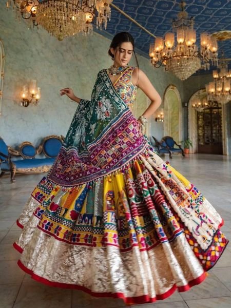 Presenting New Heavy Butter Silk Lehenga Choli With Mirror Work   