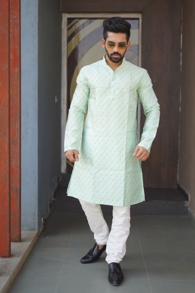 Presenting new heavy j card silk with amboj work traditional kurta Pant Kurta Pajama Wholesale