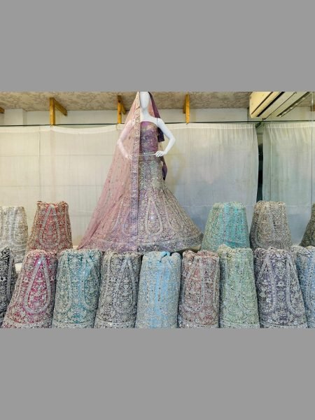  pretty pastel color  diamond  with miror work traditional wedding lehenga collection Bridal Lehenga Choli