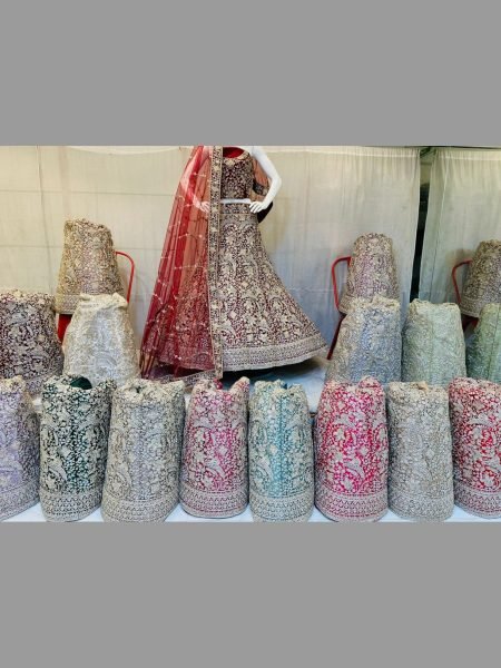  pretty pastel color  diamond  with miror work traditional wedding lehenga collection Bridal Lehenga Choli