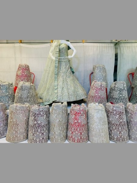  pretty pastel color  diamond  with miror work traditional wedding lehenga collection Bridal Lehenga Choli