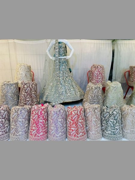  pretty pastel color  diamond  with miror work traditional wedding lehenga collection Bridal Lehenga Choli