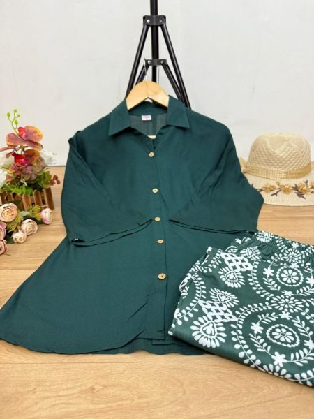 Printed Co-ord Set With Stylish Top Comfortable Daily Outfit CO ORD Sets