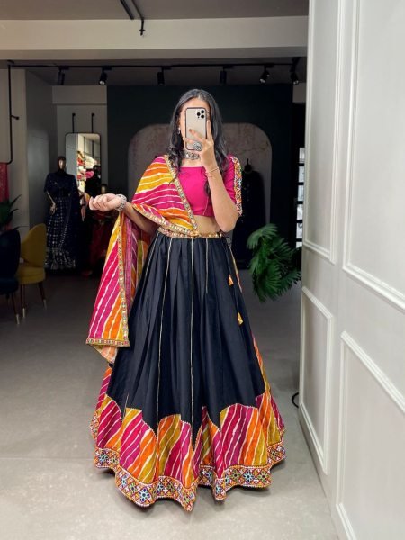 Printed Navrati Cotton  Lehenga Choli Navratri Lehnega Choli