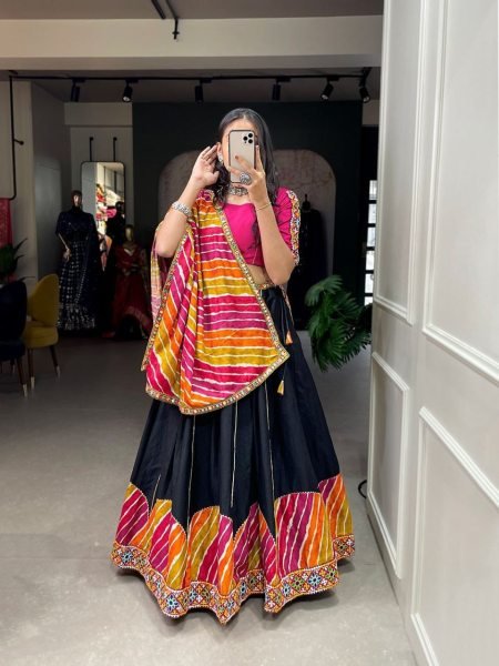 Printed Navrati Cotton  Lehenga Choli Navratri Lehnega Choli