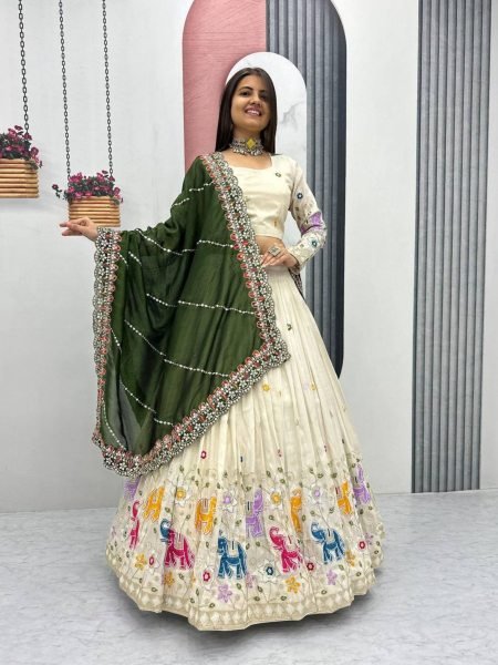 Luxury Wedding Wear Tissue Silk Lehenga Choli Set Wholesale Price  Lehenga