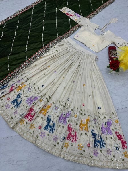 Luxury Wedding Wear Tissue Silk Lehenga Choli Set Wholesale Price Designer Lehenga Choli