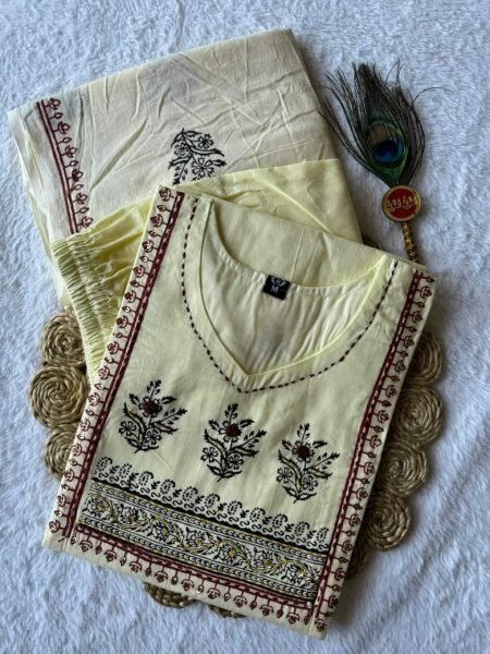 Pure Cotton A Line Kurti Set with Mul Cotton Dupatta Wholesale Collection for Resellers Cotton Kurtis Wholesale