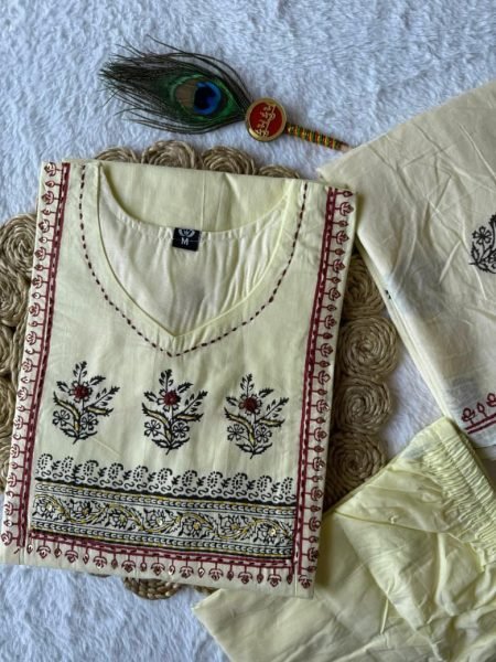 Pure Cotton A Line Kurti Set with Mul Cotton Dupatta Wholesale Collection for Resellers Cotton Kurtis Wholesale