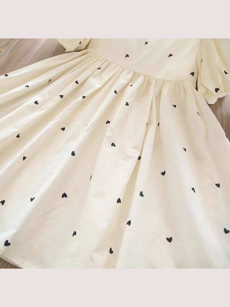 Pure Cotton Off White Frock  Girls Wear
