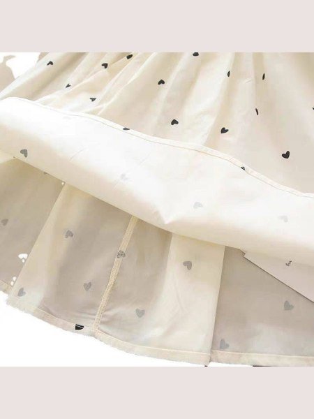 Pure Cotton Off White Frock  Girls Wear