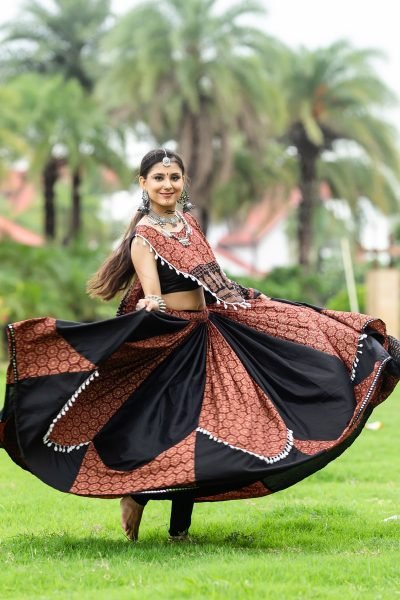 Pure Cotton Printed Lehenga Choli with Gota   Kodi Work Ethnic Festive Wear Navratri Lehnega Choli