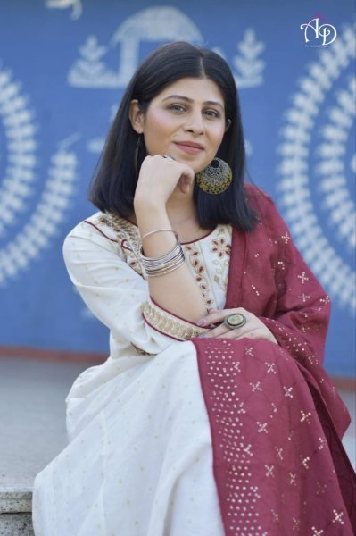 Pure Cotton Round Flared Kurti Pant   Dupatta 3 Piece Kurti Set