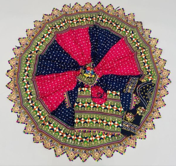 Pure Heavy Rayon Cotton With Bandhani Print Lehenga Choli  Navratri Lehnega Choli