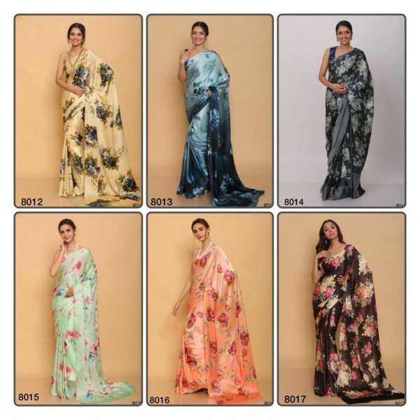 Pure Japan Satin Silk Digital Print Saree with Diamond Silk Blouse Festive   Party Wear Collection at Best in Surat Silk Sarees Wholesale
