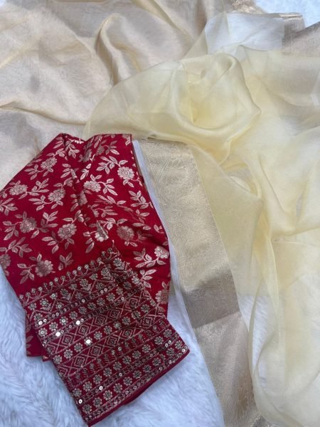 Pure Khadi Silk Saree With Beautiful Dola Silk  Silk Sarees Wholesale