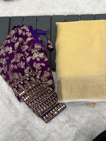 Pure Khadi Silk Saree With Beautiful Dola Silk  Silk Sarees Wholesale