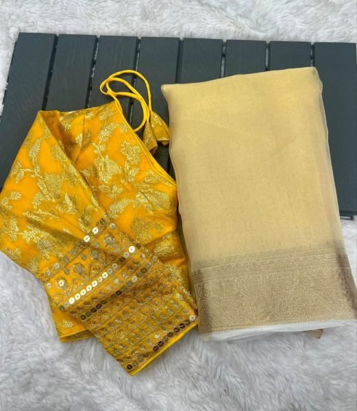 Pure Khadi Silk Saree With Beautiful Dola Silk  Silk Sarees Wholesale