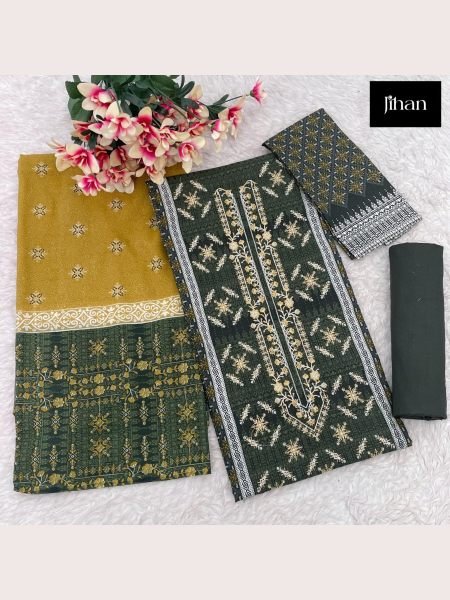 Pure Lawn Printed Embroidered Work Salwar Suits  Wholesale Printed Salwar Kameez 
