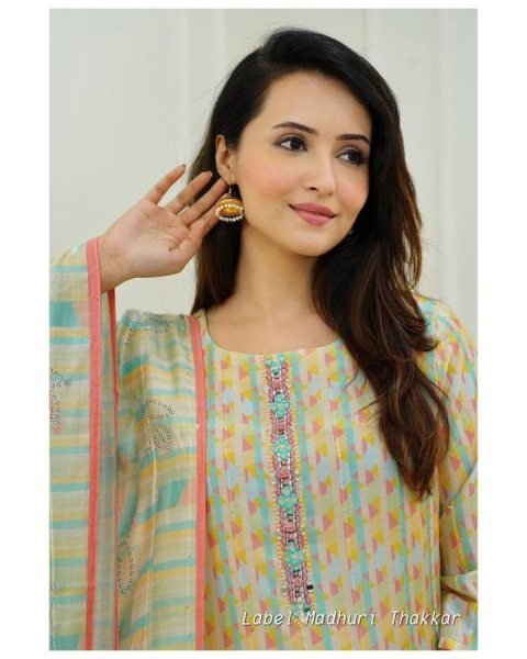 Pure Muslin Cotton Lining  Kurti Pant Set  3 Piece Kurti Set