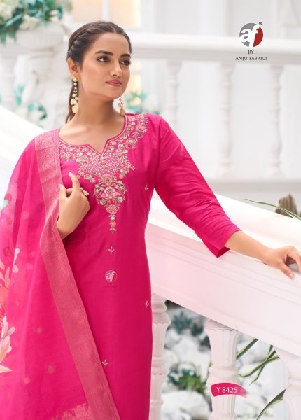 Pure Tissue Shimmer Handwork Kurti Pant with Dupatta Set At Wholesale Rate 3 Piece Kurti Set