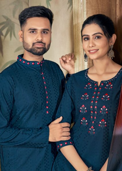 Pure viscose weaving Butti with Handwork and Embroidery Couple collection Couple Combo collection 