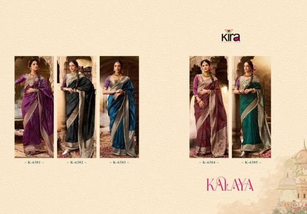 Purple Banarasi Silk Saree with Heavy Pallu by Kira Kalaya Collection Banarasi Saree Wholesale