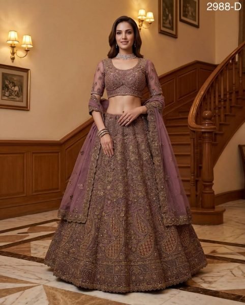 Purple Boutique Luxury Bridal Lehenga for Elite Wedding Collection Bridal Lehenga Choli