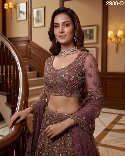 Purple Boutique Luxury Bridal Lehenga for Elite Wedding Collection Bridal Lehenga Choli