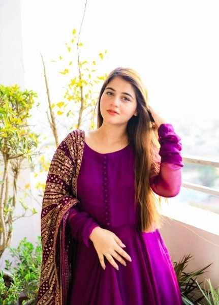 Purple Color Faux Georgette Gown With Sequence Work Dupatta Ready To Wear Collection
