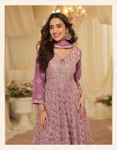 Purple Georgette Palazzo Salwar Suit with Embroidered Net Dupatta for Festive Occasions Designer Plazzo Salwar Suits Wholesale