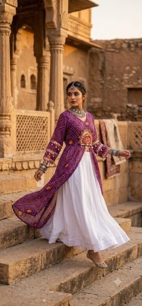 Purple Heavy Rayon Lehenga with Full Ghera and Fox Georgette Printed Kurti For Reseller  Navratri Lehnega Choli