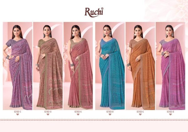 Purple Lightweight Georgette Saree with Fashion Print Design For Office Wear Georgette Sarees Wholesale