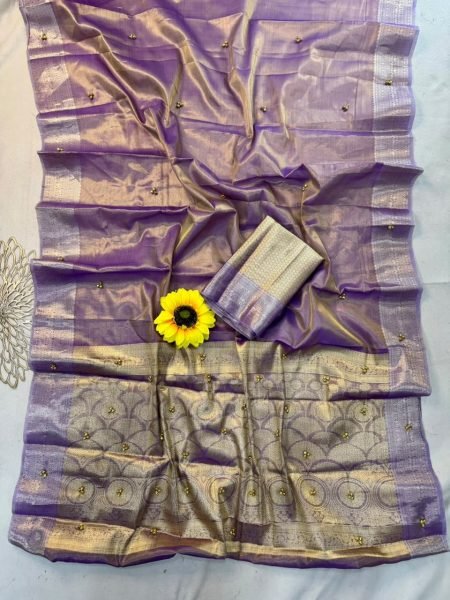 Purple Original Patola Design Soft Banarasi Silk Saree with Ghungroo Work at Wholesale Rate Banarasi Saree Wholesale