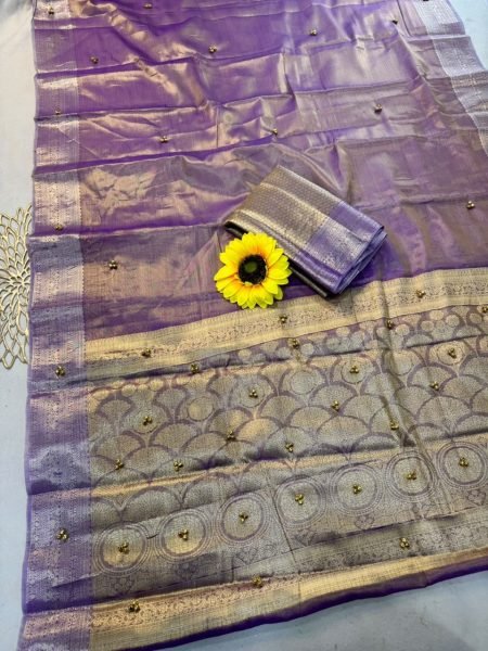 Purple Original Patola Design Soft Banarasi Silk Saree with Ghungroo Work at Wholesale Rate Banarasi Saree Wholesale